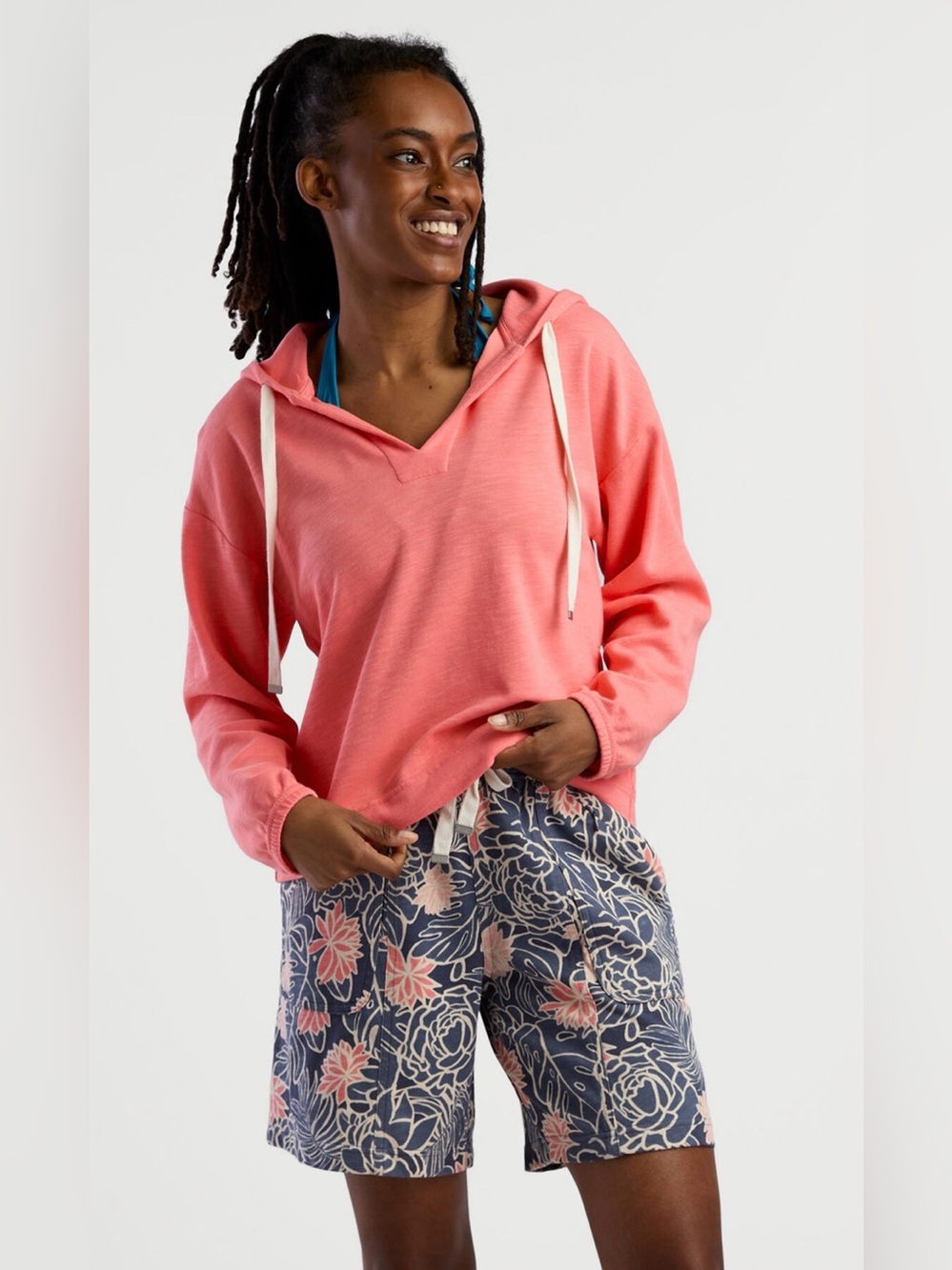 NWT Title Nine La Ola Hoodie Supa Cotton NECTAR Size Small